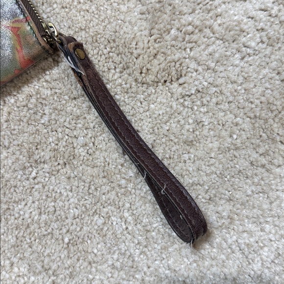 Patricia Nash Cassini leather floral wristlet